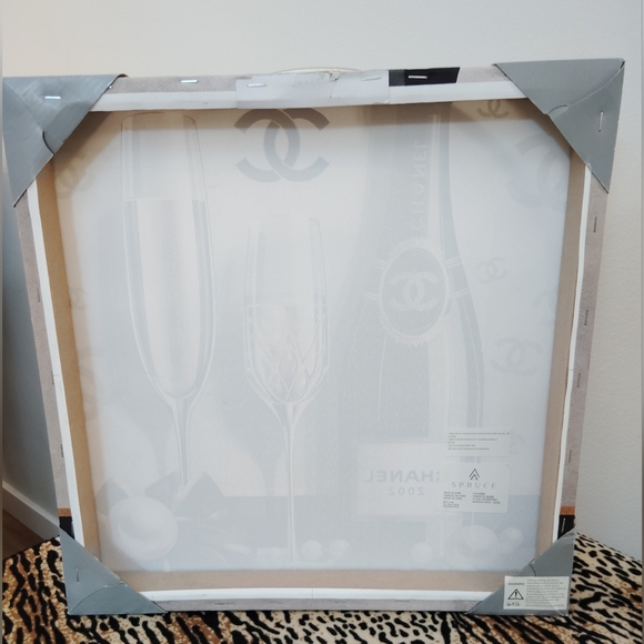 Chanel Champagne Wall Art Decor - Black and White EST 2002 - Picture 2 of 3